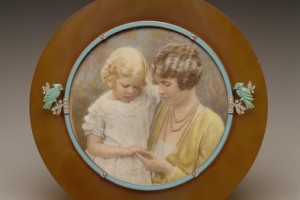 FRAME WITH MINIATURE OF MARJORIE MERRIWEATHER POST AND HER DAUGHTER, NEDENIA HUTTON