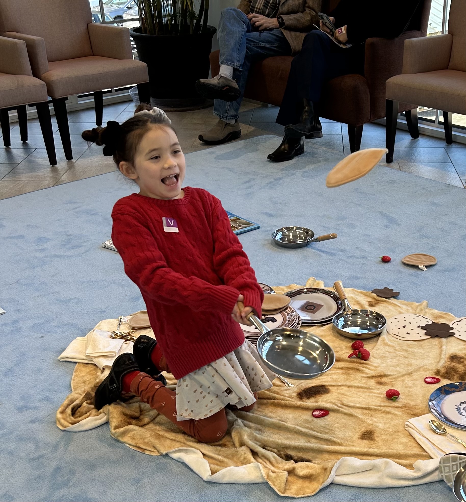 Child flipping toy crepe