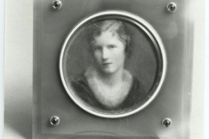 FRAME WITH MINIATURE OF ADELAIDE CLOSE RIGGS