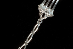 TABLE FORK FROM THE YUSUPOV BYZANTINE SERVICE, ONE OF FOUR