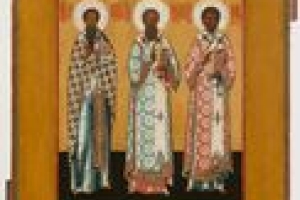 ST. BASIL THE GREAT, ST. GREGORY BOGOSLOV, AND ST. JOHN CHRYSOSTUM
