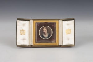 FRAME WITH MINIATURE OF ADELAIDE CLOSE RIGGS