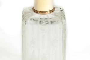 GLASS BOTTLE FROM A DRESSING TABLE SET