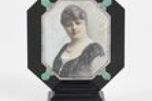 FRAME WITH MINIATURE OF MARY STALEY POST