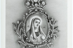 MEDALLION WITH BUST OF THE VIRGIN MARY