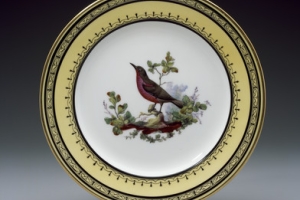 PLATE FROM THE YELLOW SERVICE WITH BIRDS, ONE OF SIX