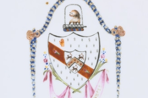 DINNER PLATE FROM THE DALLING WITH FOSTER IN PRETENCE ARMORIAL SERVICE