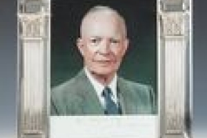 FRAME WITH PHOTOGRAPH OF DWIGHT D. EISENHOWER