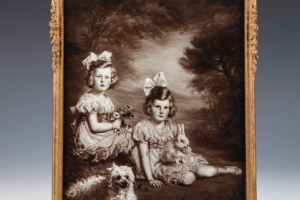 FRAME WITH PHOTOGRAPH OF ADELAIDE BREVOORT CLOSE AND ELEANOR POST CLOSE