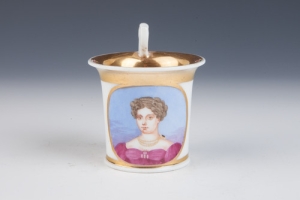 CUP WITH A PORTRAIT OF A YOUNG WOMAN