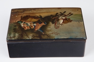 BOX WITH A SUMMER TROIKA SCENE