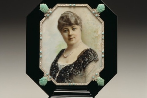 FRAME WITH MINIATURE OF MARY STALEY POST