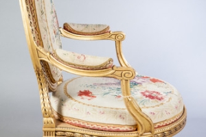 ARMCHAIR FROM A SUITE, ONE OF 12