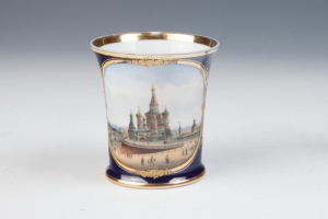CUP WITH VIEW OF THE CHURCH OF ST. BASIL, MOSCOW
