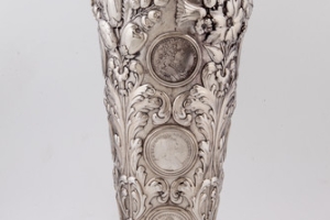 TALL VASE WITH COINS