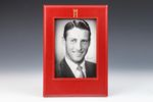 FRAME WITH PHOTOGRAPH OF HARALD, CROWN PRINCE OF NORWAY