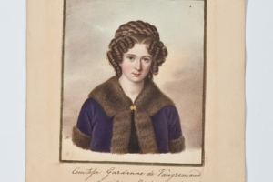 COUNTESS MATILDA GARDANNE DE VAULGRENNAND, NÉE DE BETANCOURT Y MOLINA, FROM THE MIDDLETON WATERCOLOR ALBUM