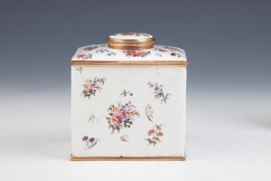TEA CADDY FROM A TEA CASKET (ONE OF TWO)